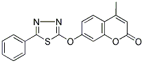 4-METHYL-7-[(5-PHENYL-1,3,4-THIADIAZOL-2-YL)OXY]-2H-CHROMEN-2-ONE Struktur