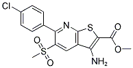 3-AMINO-6-(4-CHLOROPHENYL)-5-(METHYLSULFONYL)-THIENO[2,3-B]PYRIDINE-2-CARBOXYLIC ACID, METHYL ESTER Struktur