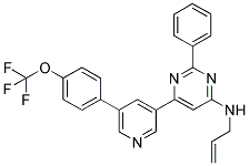 ALLYL-(2-PHENYL-6-[5-(4-TRIFLUOROMETHOXY-PHENYL)-PYRIDIN-3-YL]-PYRIMIDIN-4-YL)-AMINE Struktur