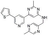 2-METHYL-N-[(5-METHYLPYRAZIN-2-YL)METHYL]-6-(5-THIEN-2-YLPYRIDIN-3-YL)PYRIMIDIN-4-AMINE Struktur