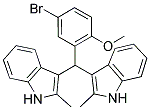 3,3'-((5-BROMO-2-METHOXYPHENYL)METHYLENE)BIS(2-METHYL-1H-INDOLE) Struktur