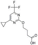 4-(4-CYCLOPROPYL-6-TRIFLUOROMETHYL-PYRIMIDIN-2-YLOXY)-BUTYRIC ACID Struktur