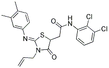 (Z)-2-(3-ALLYL-2-(3,4-DIMETHYLPHENYLIMINO)-4-OXOTHIAZOLIDIN-5-YL)-N-(2,3-DICHLOROPHENYL)ACETAMIDE Struktur