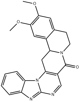 2,3-DIMETHOXY-5,6,17,17A-TETRAHYDRO-8H-[1,3]BENZIMIDAZO[2'',1'':2',3']PYRIMIDO[4',5':4,5]PYRIDO[2,1-A]ISOQUINOLIN-8-ONE Struktur