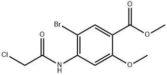 METHYL 5-BROMO-4-[(2-CHLOROACETYL)AMINO]-2-METHOXYBENZENECARBOXYLATE Struktur