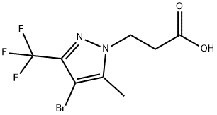 3-(4-BROMO-5-METHYL-3-TRIFLUOROMETHYL-PYRAZOL-1-YL)-PROPIONIC ACID price.