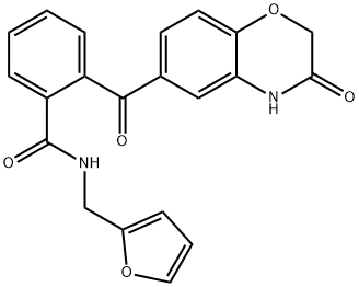 N-(2-FURYLMETHYL)-2-[(3-OXO-3,4-DIHYDRO-2H-1,4-BENZOXAZIN-6-YL)CARBONYL]BENZENECARBOXAMIDE Struktur