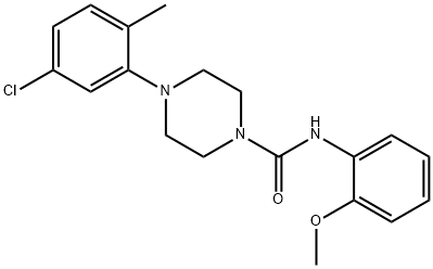 (4-(5-CHLORO-2-METHYLPHENYL)PIPERAZINYL)-N-(2-METHOXYPHENYL)FORMAMIDE Struktur