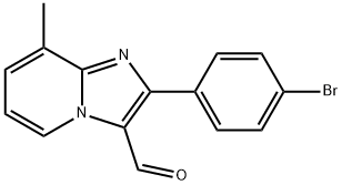 2-(4-BROMO-PHENYL)-8-METHYL-IMIDAZO[1,2-A]PYRIDINE-3-CARBALDEHYDE Struktur