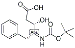 (3S,4R)-N-(TERT-BUTOXYCARBONYL)-4-AMINO-3-HYDROXY-5-PHENYLPENTANOIC ACID Struktur