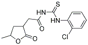 N-{[(2-CHLOROPHENYL)AMINO]CARBONOTHIOYL}-2-(5-METHYL-2-OXOTETRAHYDROFURAN-3-YL)ACETAMIDE Struktur