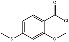 2-METHOXY-4-METHYLSULFANYLBENZOYL CHLORIDE Structure