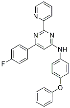 [6-(4-FLUORO-PHENYL)-2-PYRIDIN-2-YL-PYRIMIDIN-4-YL]-(4-PHENOXY-PHENYL)-AMINE Struktur