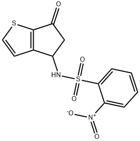 2-NITRO-N-(6-OXO-5,6-DIHYDRO-4H-CYCLOPENTA[B]THIOPHEN-4-YL)BENZENESULFONAMIDE Struktur