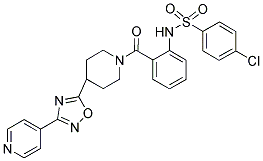 1-[2-(((4-CHLOROPHENYL)SULFONYL)AMINO)BENZOYL]-[3-(PYRIDIN-4-YL)-1,2,4-OXADIAZOL-5-YL]PIPERIDINE Struktur