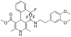 METHYL 1,4-DIHYDRO-2,6-DIMETHYL-4-(2'-TRIFLUOROMETHYL)PHENYL-PYRIDINE-3-CARBOXYLATE-5-(3,4-DIMETHOXYPHENYL)ETHYL CARBOXAMIDE Struktur