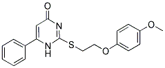 2-([2-(4-METHOXYPHENOXY)ETHYL]THIO)-6-PHENYLPYRIMIDIN-4(1H)-ONE Struktur