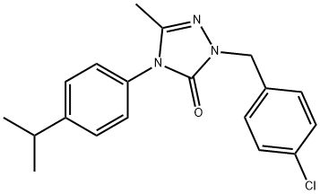 2-(4-CHLOROBENZYL)-4-(4-ISOPROPYLPHENYL)-5-METHYL-2,4-DIHYDRO-3H-1,2,4-TRIAZOL-3-ONE Struktur