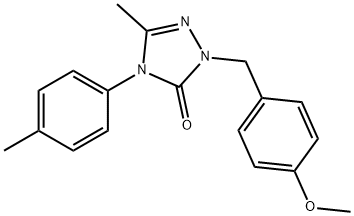 2-(4-METHOXYBENZYL)-5-METHYL-4-(4-METHYLPHENYL)-2,4-DIHYDRO-3H-1,2,4-TRIAZOL-3-ONE Struktur