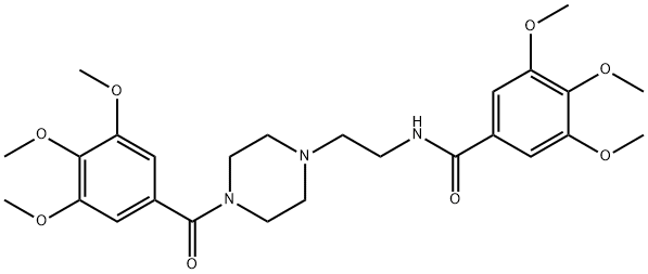 3,4,5-TRIMETHOXY-N-(2-[4-(3,4,5-TRIMETHOXYBENZOYL)PIPERAZINO]ETHYL)BENZENECARBOXAMIDE Struktur