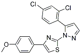 2-[5-(2,4-DICHLOROPHENYL)-1H-PYRAZOL-1-YL]-4-(4-METHOXYPHENYL)-1,3-THIAZOLE Struktur