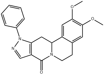 2,3-DIMETHOXY-11-PHENYL-5,11,12,12A-TETRAHYDROPYRAZOLO[3',4':4,5]PYRIDO[2,1-A]ISOQUINOLIN-8(6H)-ONE Struktur