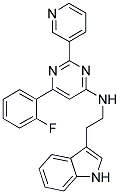 [6-(2-FLUORO-PHENYL)-2-PYRIDIN-3-YL-PYRIMIDIN-4-YL]-[2-(1H-INDOL-3-YL)-ETHYL]-AMINE Struktur