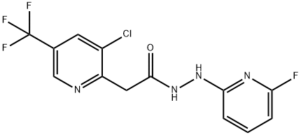 2-[3-CHLORO-5-(TRIFLUOROMETHYL)-2-PYRIDINYL]-N'-(6-FLUORO-2-PYRIDINYL)ACETOHYDRAZIDE Struktur