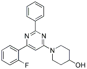 1-[6-(2-FLUOROPHENYL)-2-PHENYLPYRIMIDIN-4-YL]PIPERIDIN-4-OL Struktur