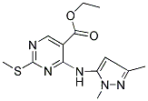 ETHYL 4-[(1,3-DIMETHYL-1H-PYRAZOL-5-YL)AMINO]-2-(METHYLTHIO)PYRIMIDINE-5-CARBOXYLATE Struktur