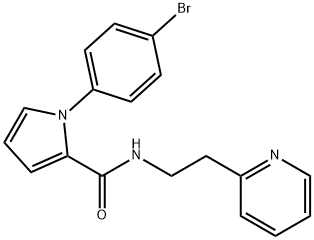 1-(4-BROMOPHENYL)-N-[2-(2-PYRIDINYL)ETHYL]-1H-PYRROLE-2-CARBOXAMIDE Struktur