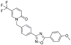 1-[4-[5-(4-METHOXYPHENYL)-1,2,4-OXADIAZOL-3-YL]BENZYL]-5-(TRIFLUOROMETHYL)-2-PYRIDONE Struktur