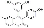 4-(3',5'-DIHYDROXYPHENYL)-3-(4'-HYDROXYPHENYL)-6-METHYL COUMARIN Struktur