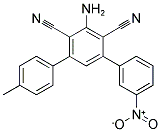 5'-AMINO-4''-METHYL-3-NITRO-[1,1':3',1'']TERPHENYL-4',6'-DICARBONITRILE Struktur