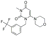 3-METHYL-6-MORPHOLIN-4-YL-1-[3-(TRIFLUOROMETHYL)BENZYL]PYRIMIDINE-2,4(1H,3H)-DIONE Struktur