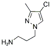 3-(4-CHLORO-3-METHYL-PYRAZOL-1-YL)-PROPYLAMINE Struktur