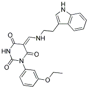 (Z)-5-((2-(1H-INDOL-3-YL)ETHYLAMINO)METHYLENE)-1-(3-ETHOXYPHENYL)PYRIMIDINE-2,4,6(1H,3H,5H)-TRIONE Struktur