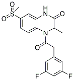 4-[(3,5-DIFLUOROPHENYL)ACETYL]-3-METHYL-7-(METHYLSULFONYL)-3,4-DIHYDROQUINOXALIN-2(1H)-ONE Struktur