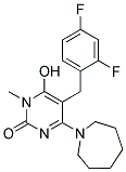 4-AZEPAN-1-YL-5-(2,4-DIFLUOROBENZYL)-6-HYDROXY-1-METHYLPYRIMIDIN-2(1H)-ONE Struktur