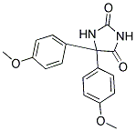 5,5-BIS-(4-METHOXY-PHENYL)-IMIDAZOLIDINE-2,4-DIONE Structure