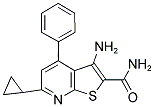 3-AMINO-6-CYCLOPROPYL-4-PHENYL-THIENO[2,3-B]PYRIDINE-2-CARBOXYLIC ACID AMIDE Struktur