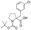 BOC-ALPHA-(3-CHLOROBENZYL)-(D,L)-PROLINE Struktur