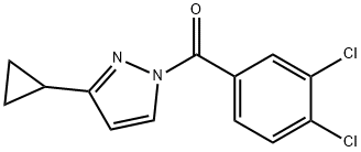 (3-CYCLOPROPYL-1H-PYRAZOL-1-YL)(3,4-DICHLOROPHENYL)METHANONE Struktur