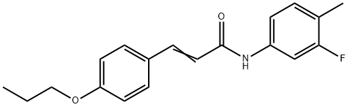 N-(3-FLUORO-4-METHYLPHENYL)-3-(4-PROPOXYPHENYL)ACRYLAMIDE Struktur