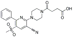 4-[4-(3-CYANO-5-(METHYLSULFONYL)-6-PHENYLPYRIDIN-2-YL)PIPERAZIN-1-YL]-4-OXOBUTANOIC ACID Struktur