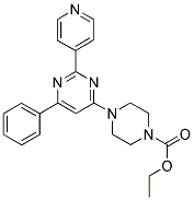 4-(6-PHENYL-2-PYRIDIN-4-YL-PYRIMIDIN-4-YL)-PIPERAZINE-1-CARBOXYLIC ACID ETHYL ESTER Struktur