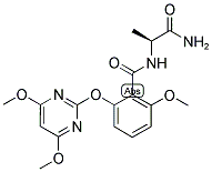 (2S)-2-[2-[(4,6-DIMETHOXYPYRIMIDIN-2-YL)OXY]-6-METHOXYBENZAMIDO]PROPIONAMIDE Struktur