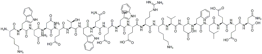 H-LYS-TRP-ASN-ASN-GLU-THR-TRP-GLN-GLU-TRP-GLU-ARG-LYS-VAL-ASP-PHE-LEU-GLU-GLU-ASN-OH Struktur