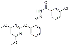 N-[1-AZA-2-[2-[(4,6-DIMETHOXYPYRIMIDIN-2-YL)OXY]PHENYL]ETHENYL]-3-CHLOROBENZAMIDE Struktur