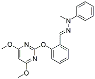 2,3-DIAZA-4-[2-[(4,6-DIMETHOXYPYRIMIDIN-2-YL)OXY]PHENYL]-2-PHENYLBUT-3-ENE Struktur